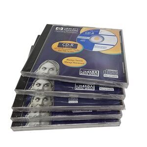 HP CD-R C4437A 650MB 74min Recordable Discs Lot of 5 NOS New Sealed Discontinued